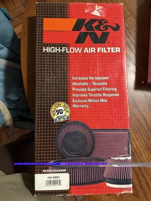 Filtro de aire de alto flujo K&N HA-0003 Foto 1 de 4