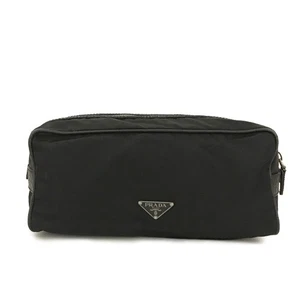 Bolsa de nailon con placa con logotipo de Prada negra/8BH0320 - Imagen 1 de 12