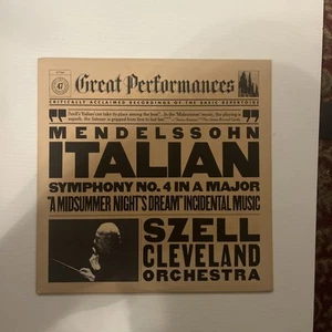 MENDELSSOHN A MIDSUMMER NIGHT'S DREAM SYMPHONY NO. 4 SZELL VINYL RECORD LP #556 - Picture 1 of 4