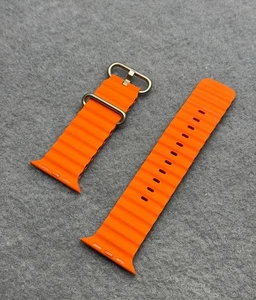 cinturino originale usato Apple Watch serie 10 9 8 7 44MM 45MM 46MM 49mm Ocean arancione - Foto 1 di 6