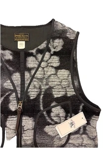 Ralph Lauren Double RL RRL Clarence Floral High Pile Fleece Vest Wool Small NWT - Picture 1 of 6