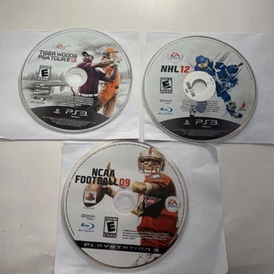 Lot Tiger Woods PGA Tour 13 PS3 Sony PlayStation 3 NHL 12 NCAA Football 09 - Picture 1 of 8