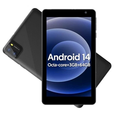 7" Android 14 Tablet, 8GB RAM, 64GB Storage, Octa-Core, 5G WiFi, IPS Display - Image 1 of 4
