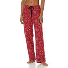 PJ Salvage Womens Loungewear Flannel Pants Pajama Handkerchief Print Red S