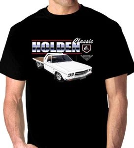 HQ HOLDEN 1 TONNER UTE FLAT BED UTE BLACK TSHIRT (10 CAR COLOURS) BIG FIT - Picture 1 of 20