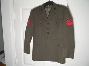 USMC (Marine Corp) Green Wool Jacket Military Jacket Men's XSmall - Picture 1 of 4