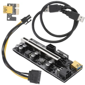 Graphics Card Extension Cable Adapter Board PCI-E 1x to 16x PCIe Riser - Afbeelding 1 van 12