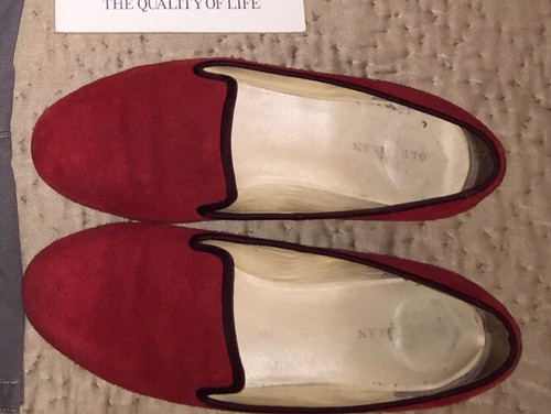 NIKE COLE HAAN¢ AIR SABRINA: rosso tango mocassini in pelle scamosciata moc fumatori scarpe