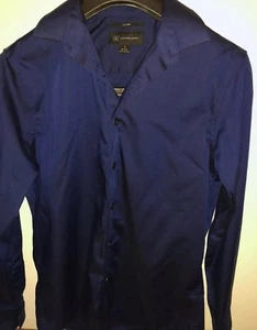 INC International Concepts Men's Non-Iron blue Long-Sleeve Shirt S (14-14 1/2) - Picture 1 of 12