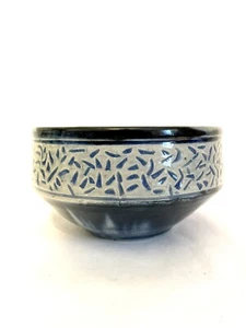 Vintage Studio Art Pottery Cobalt Blue And Gray Drip Glazed 8in - Picture 1 of 10