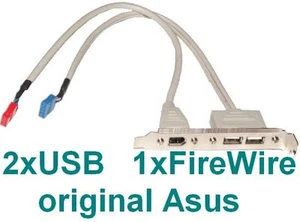 Asus ATX Slotblech 2x USB 1x Firewire IEEE1394 bracket - Bild 1 von 1