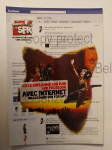 SFR SONY XPERIA FACEBOOK Postcard Advertising  - Picture 1 of 1
