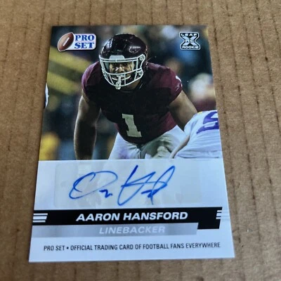 2022 Leaf Draft AUTO ROOKIE Aaron Hansford RC #PSA-AH1 Football Card (e7) - Image 1 of 2