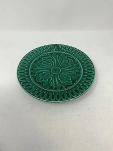 Antique Majolica Swirling Acanthus Leaves Plate Circa 1800s - Picture 1 of 2