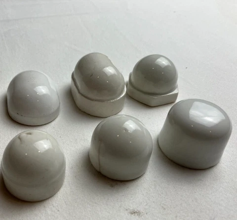 Porcelain toilet bolt cap covers lot of 6 Cover
