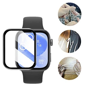 Curved Tempered Glass Screen Protector For Huawei Watch Fit 3 High Definition - Photo 1 sur 9