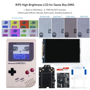Newest V5 Pro OSD Menu Full Size RIPS Backlight LCD Mod+Pre-cut Case For GB DMG - Picture 1 of 42
