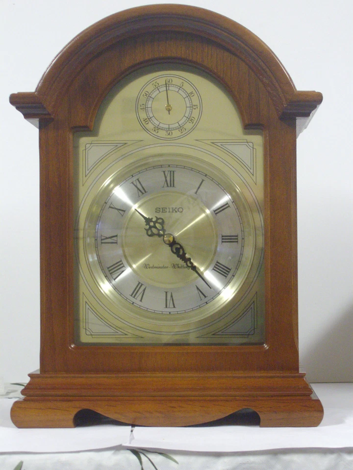 Seiko QXJ113BLH Mantel Clock Chime Melody Dial Roman Numbers - Image 1 of 1