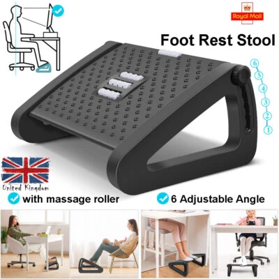 Adjustable Office Foot Rest Under Desk Footrest Leg Rest Stool Angle w/ Massage - Image 1 of 4