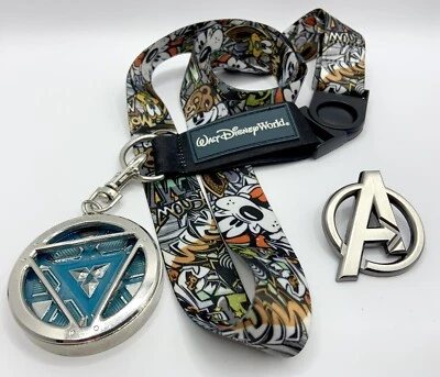 Marvel Iron Man Arco Retractor Llavero Marvel Vengadores Prendedor y Cordón Combinación Foto 1 de 4