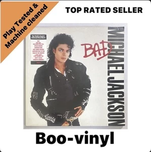 Michael Jackson ~ Bad 12" LP Vinyl Record 1987 +Inner Lyric Sleeve EX / EX - Picture 1 of 8