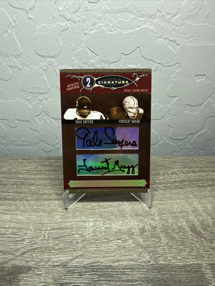 2006 Playoff National Treasures Gale Sayers Forrest Gregg Dual Auto /25 HOF - Image 1 of 1
