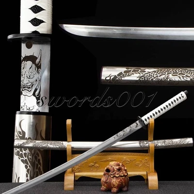 Espada Artes Marciales Hecha a Mano Japonesa Samurai Katana Hoja de Acero Alto Manganeso Foto 1 de 4