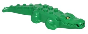 113 LEGO Part 18904c05pb01 Alligator - Crocodile - Large Green 4 parts - Picture 1 of 1