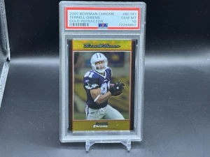 2007 Bowman Chrome #BC197 Terrell Owens Gold Refractor SP /50 PSA 10 POP 2 - Picture 1 of 2