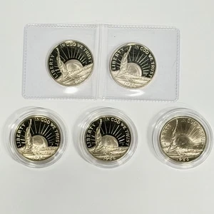 (LOT OF 5) 1986-S & D 50c Statue of Liberty Commem Half Dollar Clad w/PROOFS - Picture 1 of 6
