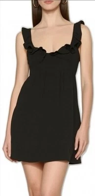 Burberry London Dress Womens US 6 Black Sleeveless Ruffles Womens UK 8 - Image 1 of 4