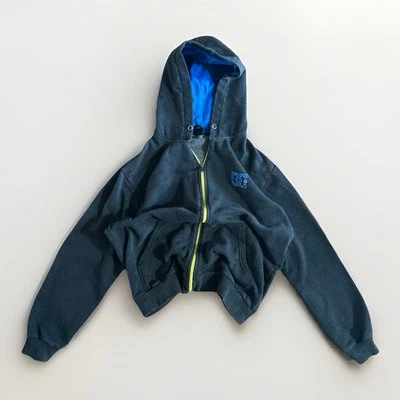 Винтажная толстовка с капюшоном Y2K DC Shoes на молнии размер средний скейтборд гранж вышивка  - Изображение 1 из 4