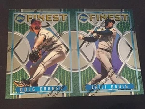 1995 Finest Pre-Production UNCUT PANEL Doug Drabek Chili Davis - Picture 1 of 1
