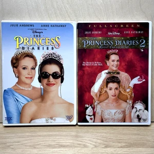 The Princess Diaries 1 & 2 DVD Set – Anne Hathaway, Julie Andrews, Disney Movies - Picture 1 of 4