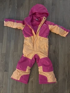 Columbia Naranja Rosa Una Pieza Traje de Nieve Esquí Niñas XXS 4-5 ❄️ ¡Inmaculado! ❄️ - Imagen 1 de 8