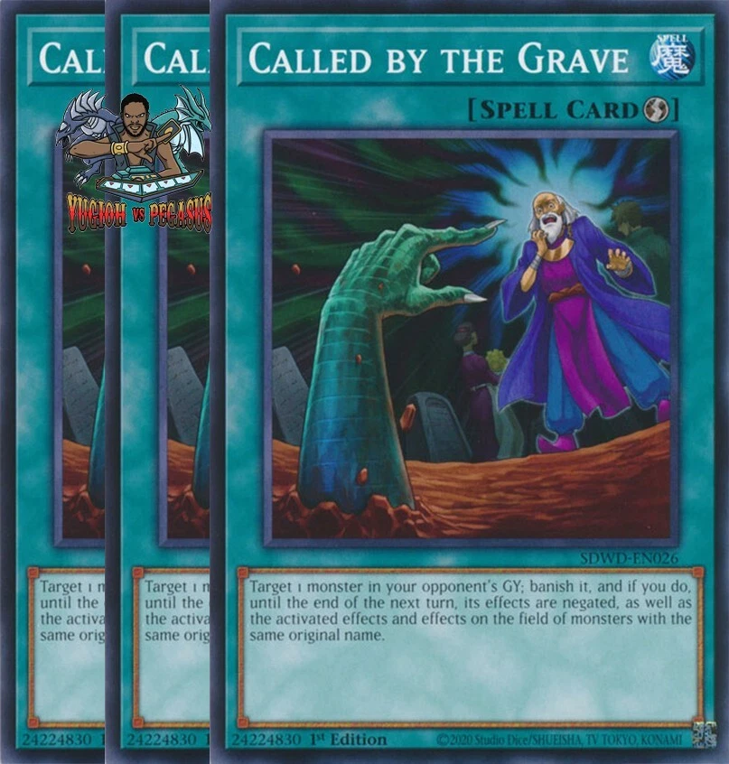 Yugioh! 3x Called by the Grave SDWD-EN026 Common NM - Image 1 of 1