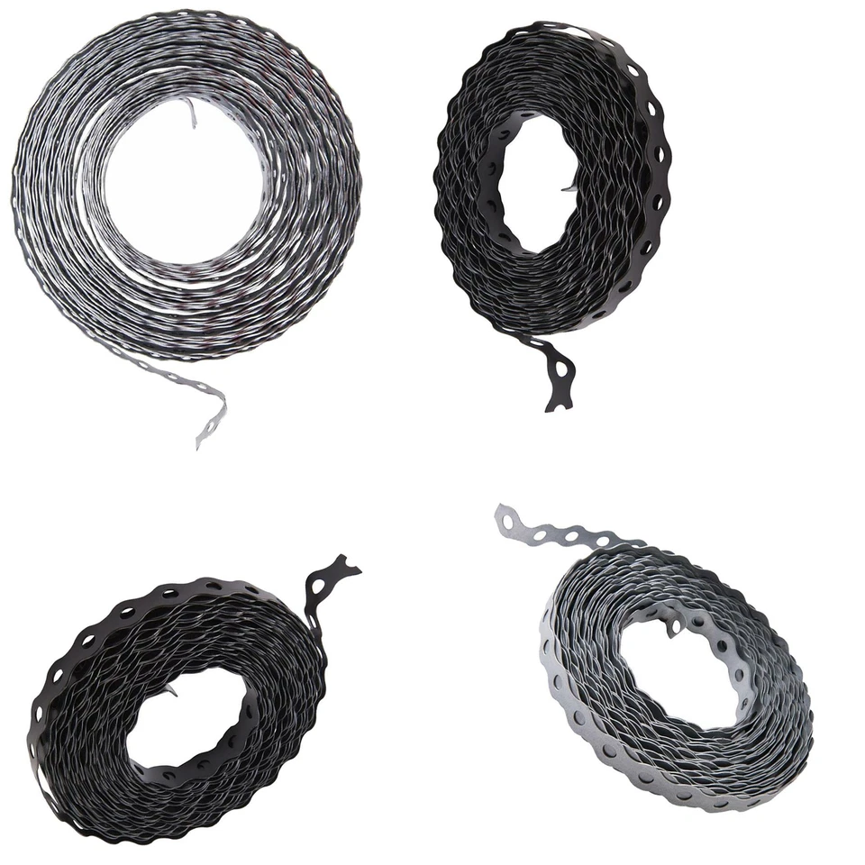 DAPETZ HEAVY DUTY FIXING STRAPPING BAND 12mm 17mm x 10M GALVANISED STEEL BLACK