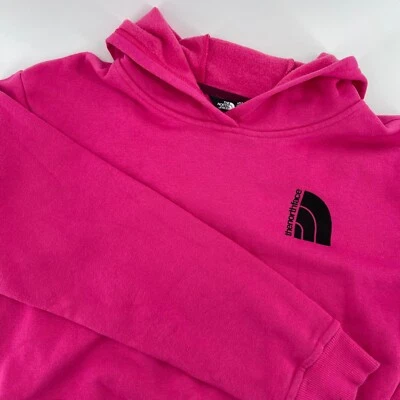 The North Face Hoodie Pullover Cropped Logo Pink Girls Size XL/TG - Image 1 of 4
