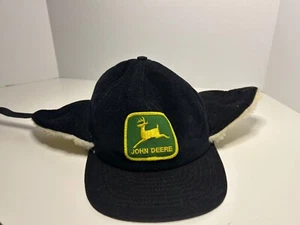 Vtg 70's JOHN DEERE Corduroy Patch Trucker Cap Hat USA Louisville SnapBack NOS - Picture 1 of 9