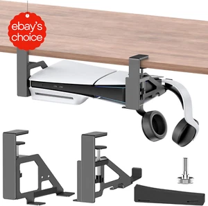 No-Drill PS5 Under Desk Mount - Metal Clamp for PS5/PS5 Slim - Picture 1 of 12