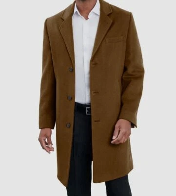 Abrigo Chaqueta Abrigo London Fog Para Hombre Marrón Signature Mezcla Lana Talla 38S Foto 1 de 3