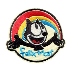 Parche bordado de hierro con pose arco iris de Felix el gato - Imagen 1 de 2
