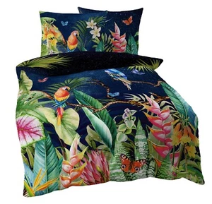 Kaeppel Mako Satin Digitaldruck Bettwäsche 2 tlg Tropical Galaxy Öko-Tex B-Ware! - Bild 1 von 5