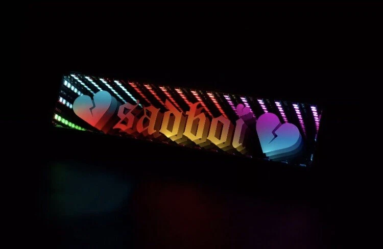 Lucid Collective RGB Galaxy Infinity Mirror Sad Boi Rear View Custom Rainbow - Image 1 of 1
