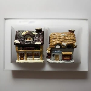 Dickens Village Keramik Kerzenhalter 2 Stück ~ Lebensmittel ~ Village Inn - Bild 1 von 14