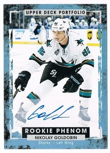 2015-16 Upper Deck Portfolio Rookie Phenom Autograph #219 Nikolay Goldobin - Picture 1 of 1