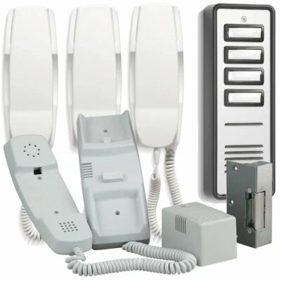 Bell System 904 4 Way Intercom Door Entry System with Lock Release Office Flats - Image 1 of 4