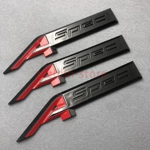 3pcs For Acura A Spec Aspec Sport Fender Rear Emblem Badge Stickers Gloss Black - Picture 1 of 6