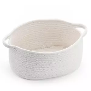 Cute Woven Easter Basket with Handle, Baskets for Gifts Empty, Present Container - Picture 1 of 7
