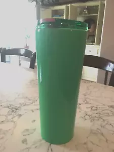 Starbucks Spring 2023 Green Stainless Steel Insulated 16oz Tumbler Pink Lid NEW - Picture 1 of 6